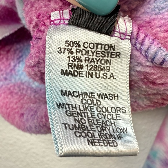 Aviator Nation Tie Dye Cropped Women’s Sweatshirt Hoodie Sz S - Picture 9 of 14